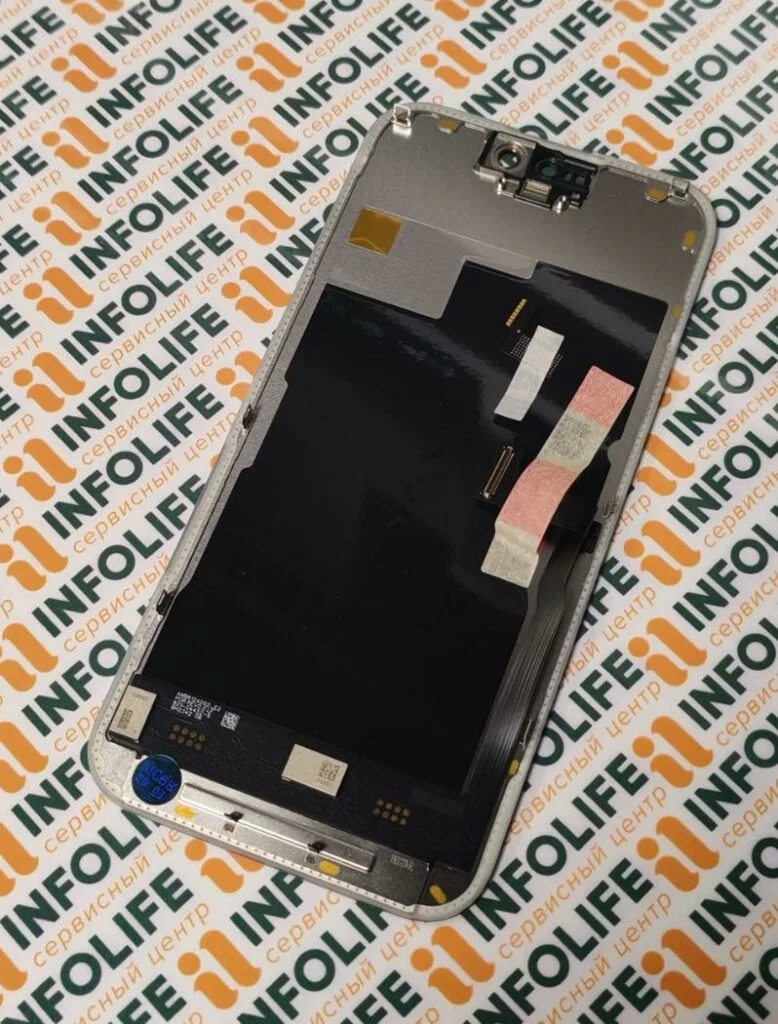 Дисплей для iPhone 15 Pro (A3102) в сборе с тачскрином Черный — (Soft OLED, Full HD, 120 Гц)