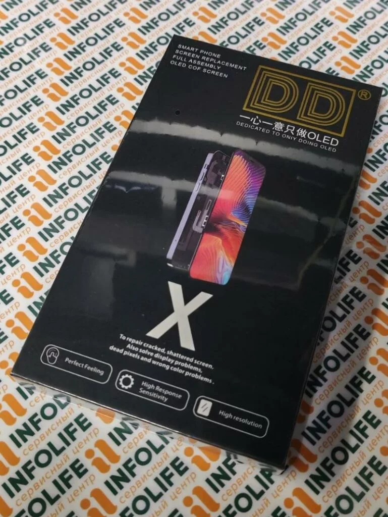 Дисплей для iPhone X (A1865/A1901) в сборе с тачскрином Черный — DD (Hard OLED, Full HD)