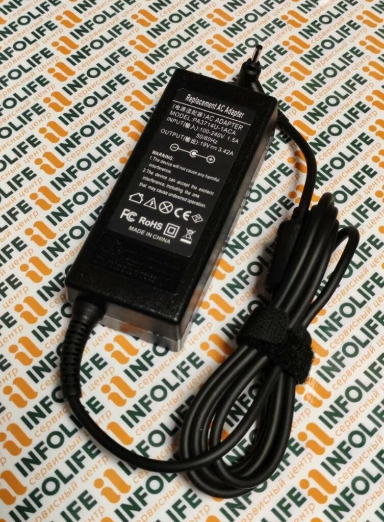 Блок питания для ноутбука Acer 19V, 3,42A, 65W (3,0×1,1)